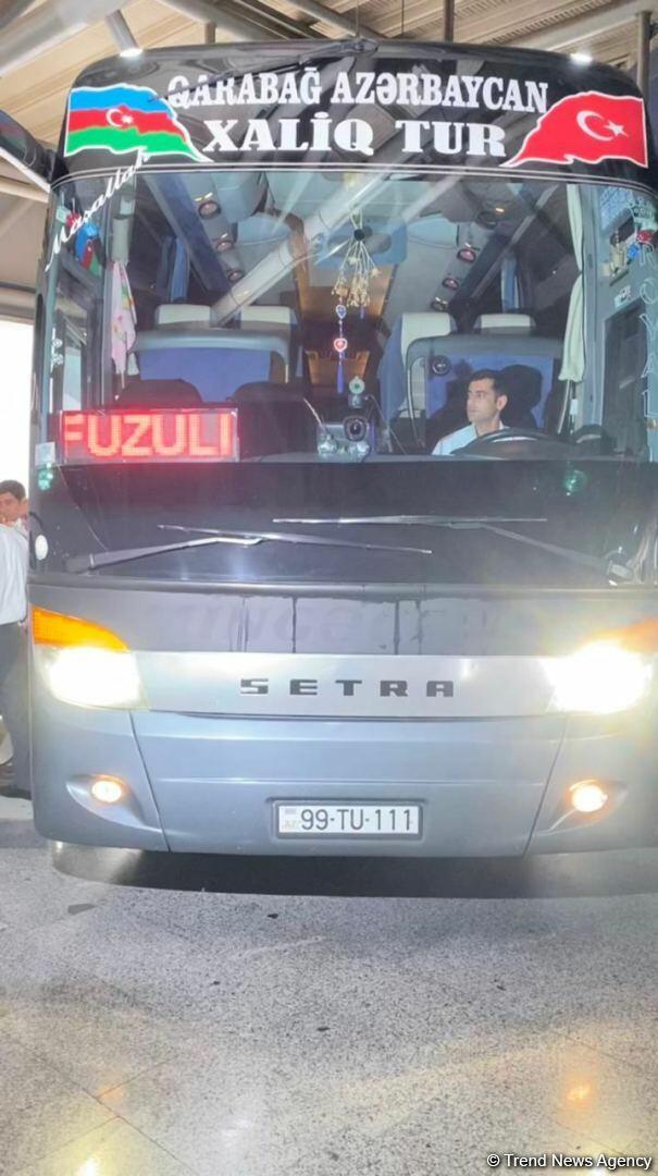 Отправился в путь первый автобус рейса Баку-Физули-Баку