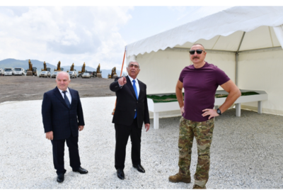 Президент Ильхам Алиев ознакомился со строительством Лачинского международного аэропорта - ФОТО - ВИДЕО