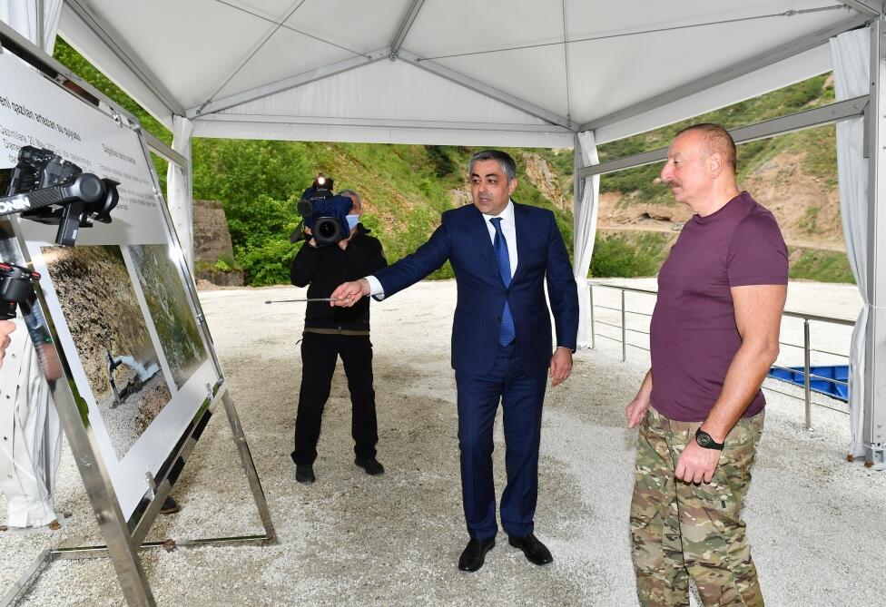 Президент Ильхам Алиев принял участие в церемонии закладки фундамента завода минеральной воды «Истису»