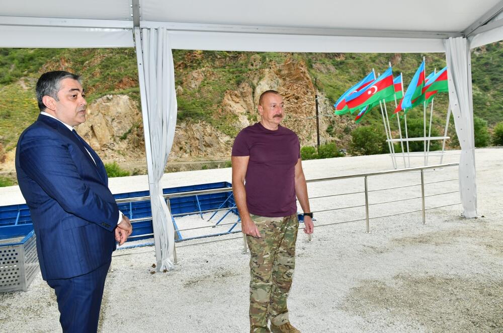 Президент Ильхам Алиев принял участие в церемонии закладки фундамента завода минеральной воды «Истису»
