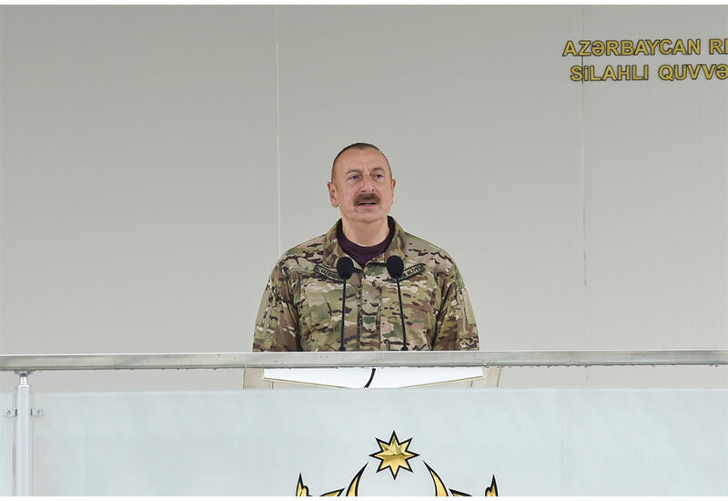 Президент Ильхам Алиев: После Второй Карабахской войны стремительно идет процесс армейского строительства