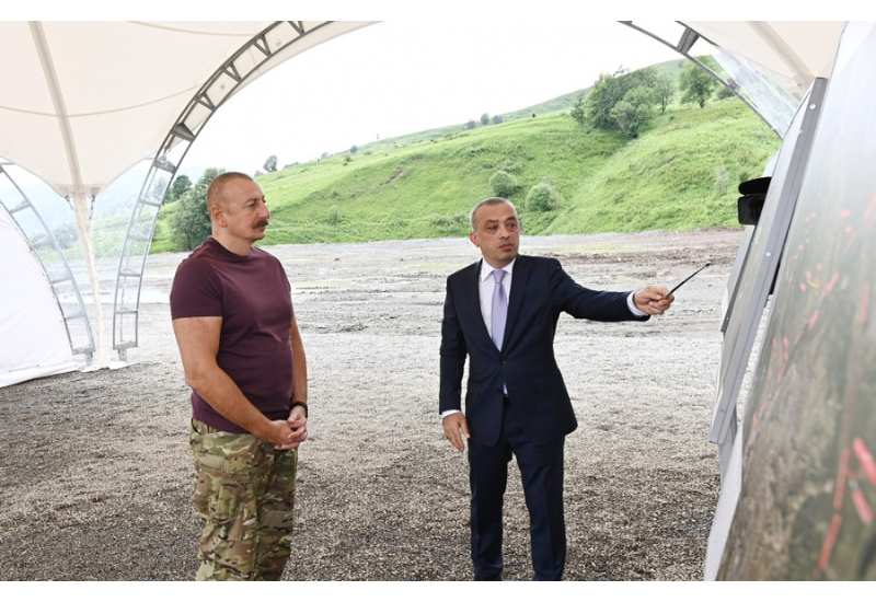 Президенту Ильхаму Алиеву представлен проект водохранилища “Хакаричай” в Лачинском районе
