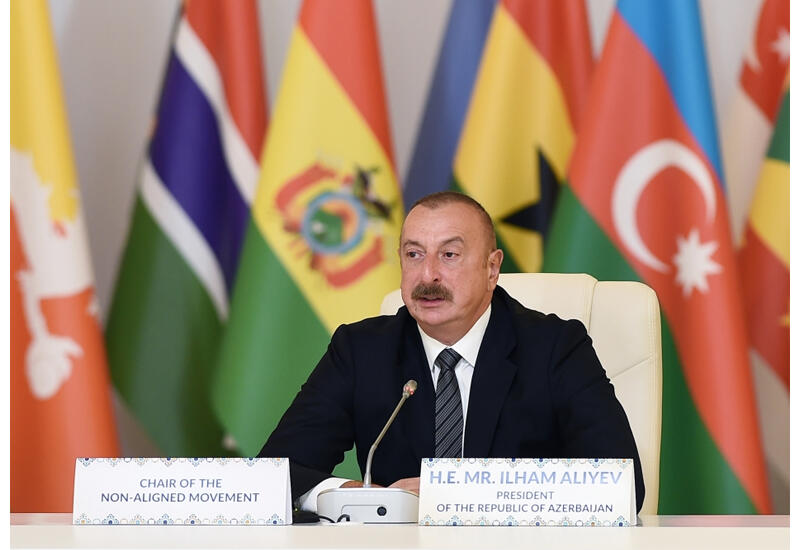 Президент Ильхам Алиев: Азербайджан, как председатель Движения неприсоединения, будет продолжать борьбу с несправедливостью, нарушением международного права