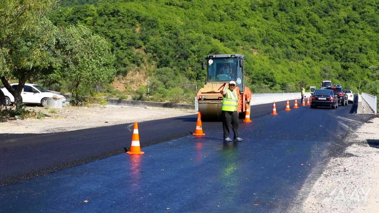 Oğuz-Şəki yolu yenidən qurulur