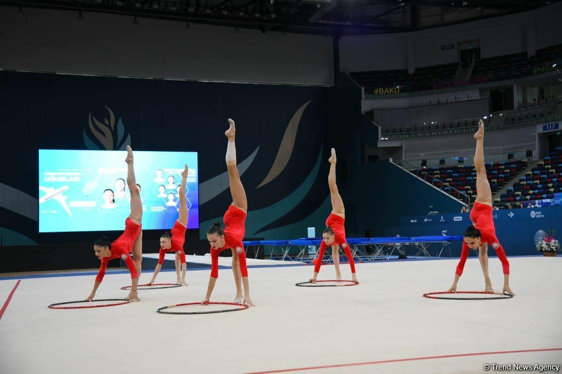 В Баку прошла контрольная тренировка азербайджанских гимнасток-участниц предстоящих Игр исламской солидарности в Турции