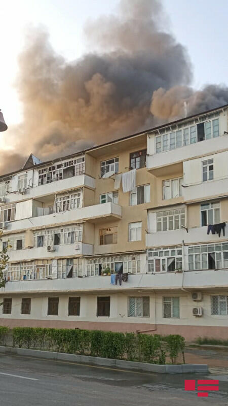 Пожар в общежитии в Евлахе