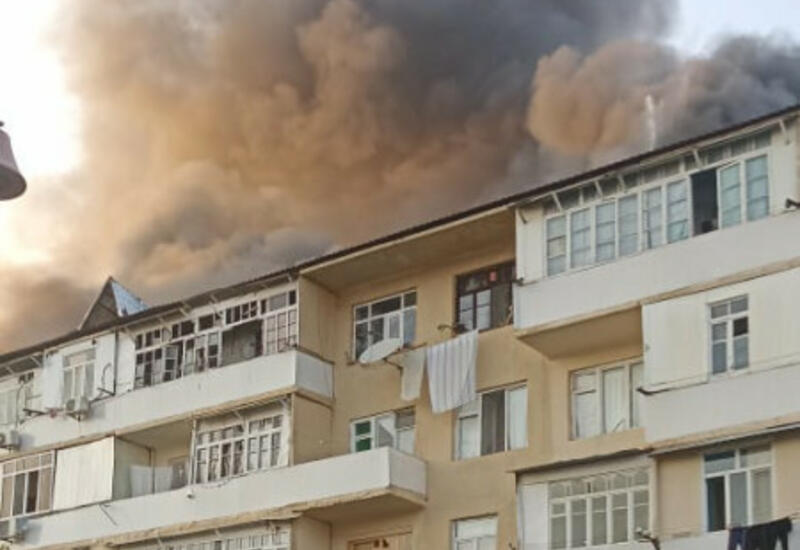 Пожар в общежитии в Евлахе