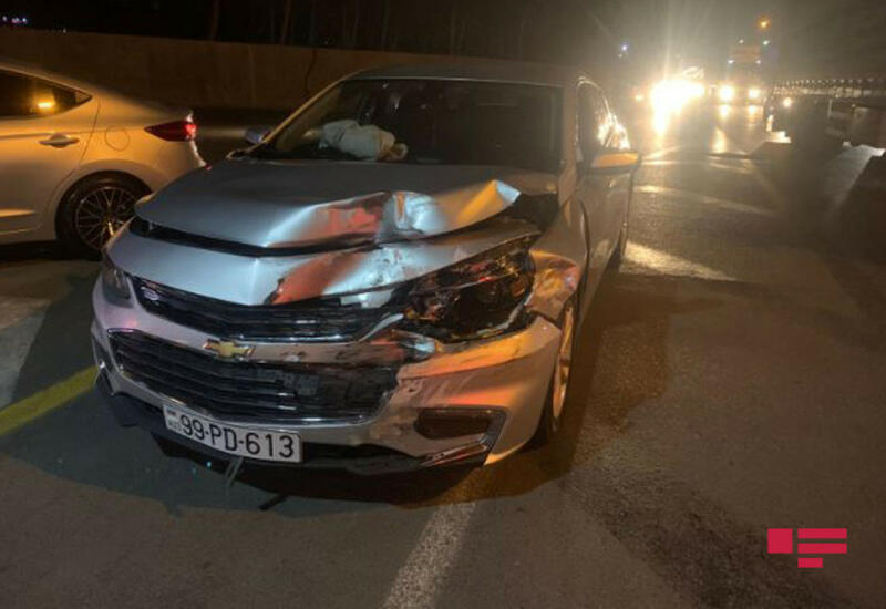 Цепная авария на трассе Баку-Сумгайыт