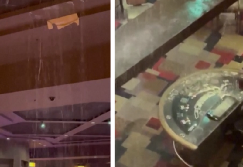 На посетителей казино в Лас-Вегасе обрушилась вода с потолка