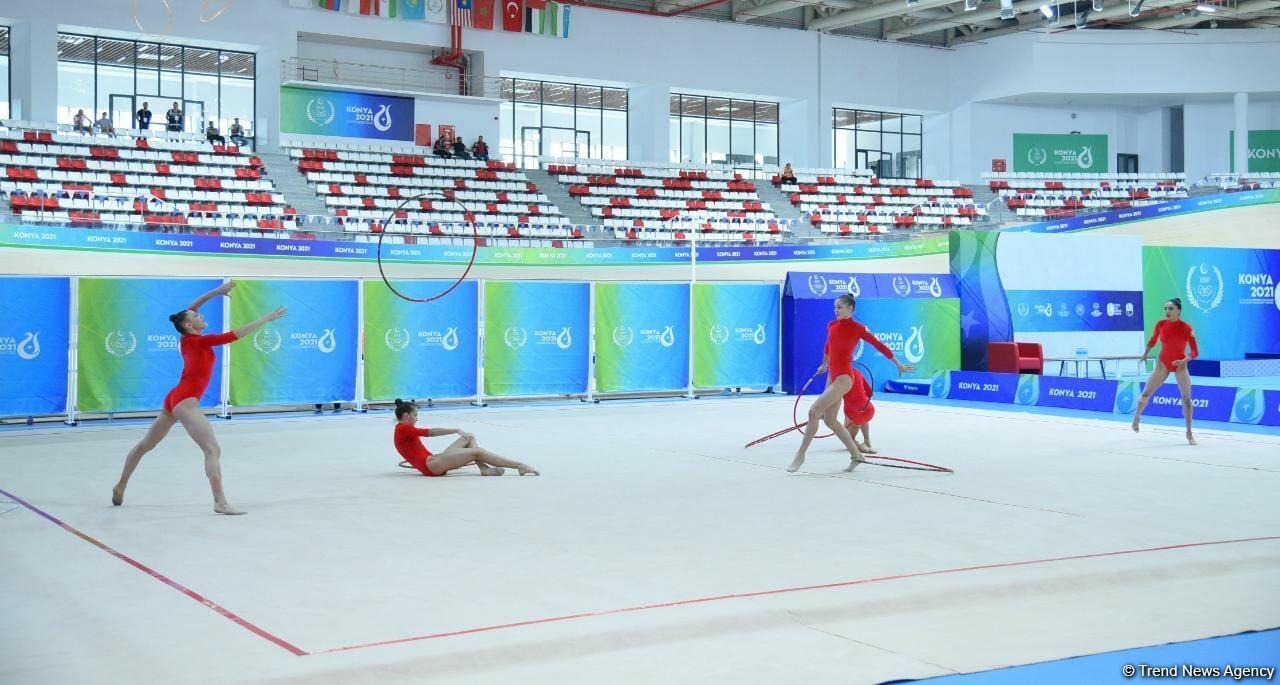 Исламиада: Групповая команда Азербайджана по художественной гимнастике завоевала "серебро" в программе с пятью обручами