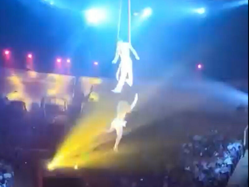 В Омском цирке гимнастка сорвалась с высоты и упала во время выступления