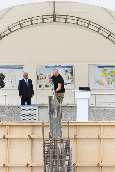 Президент Ильхам Алиев принял участие в церемонии закладки фундамента узловой подстанции "Лачин"