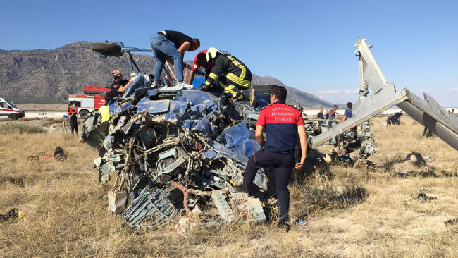 Крушение вертолета в Турции