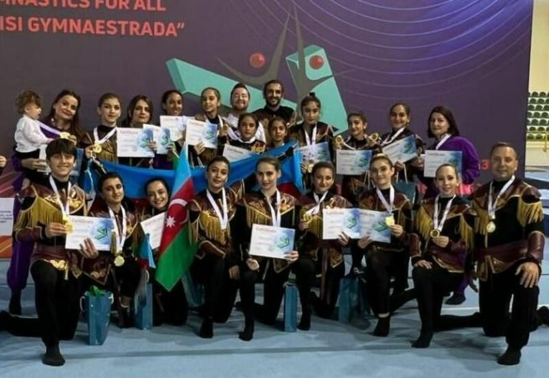 Азербайджанские команды успешно выступили на гимнастраде по дисциплине "Гимнастика для всех" в Тбилиси