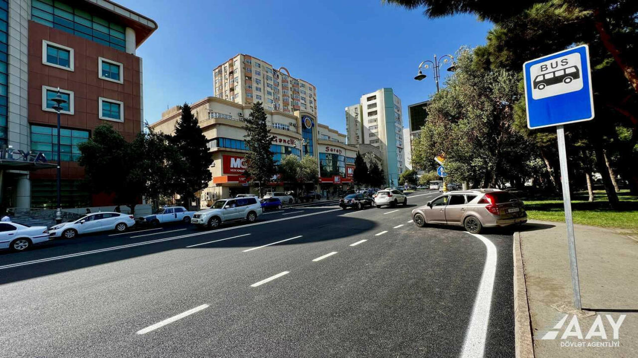 Завершены ремонтные работы на проспекте Фатали хана Хойского
