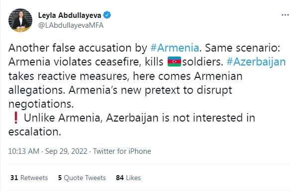 Азербайджан не заинтересован в эскалации