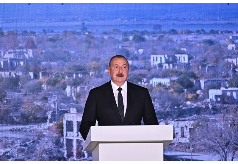 Президент Ильхам Алиев выступил на Азербайджанском национальном градостроительном форуме в Агдаме