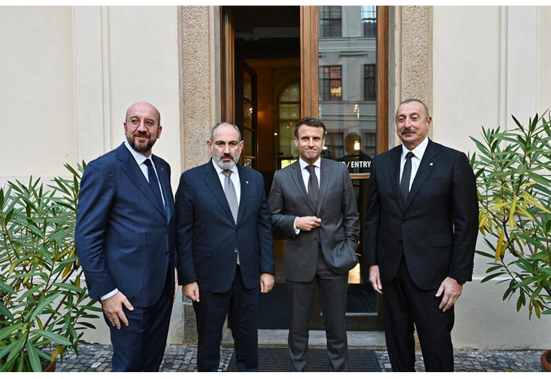 В Праге состоялась встреча Президента Ильхама Алиева с Президентом Франции, Президентом Совета Европейского Союза и премьер-министром Армении