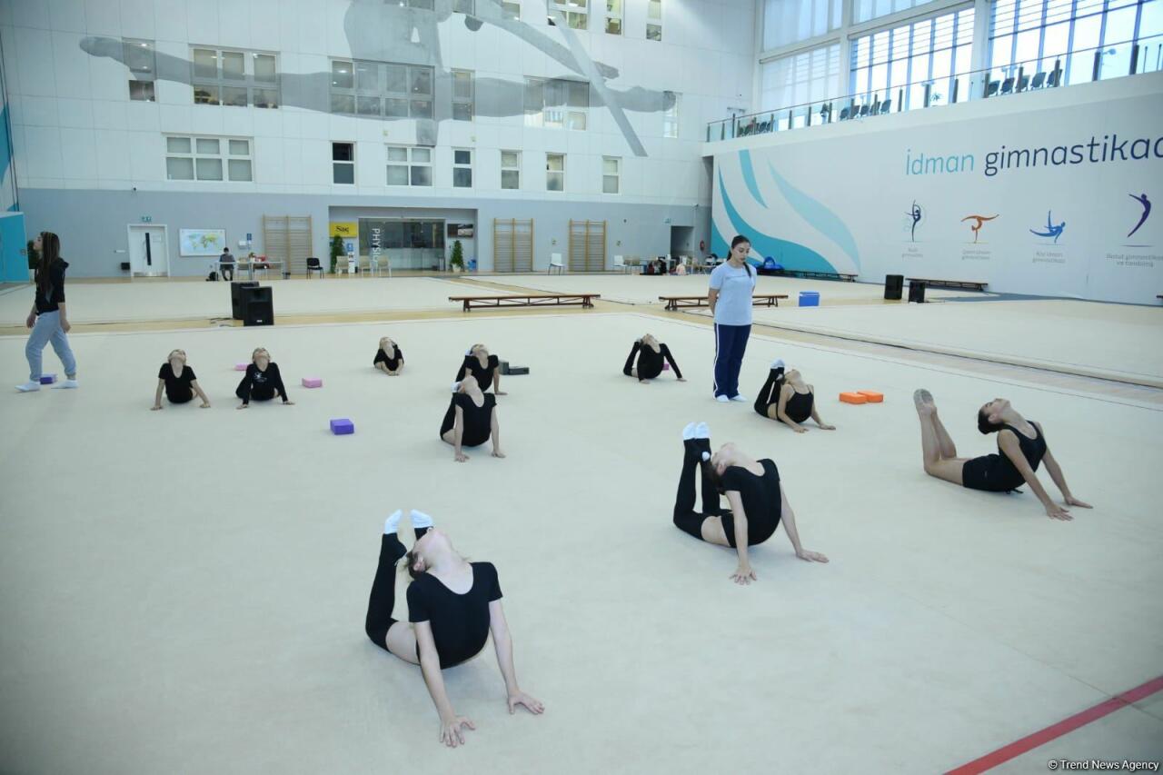 В Национальной арене гимнастики в Баку проходят учебно-тренировочные сборы спортсменок из Ширвана и Кюрдамира