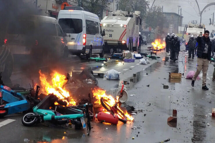 Поражение сборной Бельгии на ЧМ привело к массовым беспорядкам в Брюсселе
