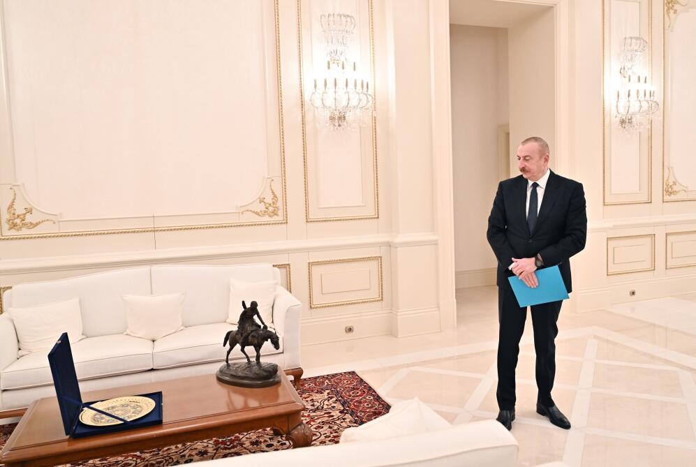 Президент Ильхам Алиев принял руководителя Республики Дагестан Российской Федерации
