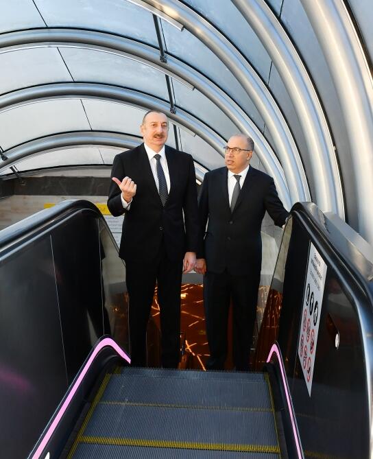 Президент Ильхам Алиев принял участие в открытии электрического депо и станции «Ходжасан» Бакинского метрополитена