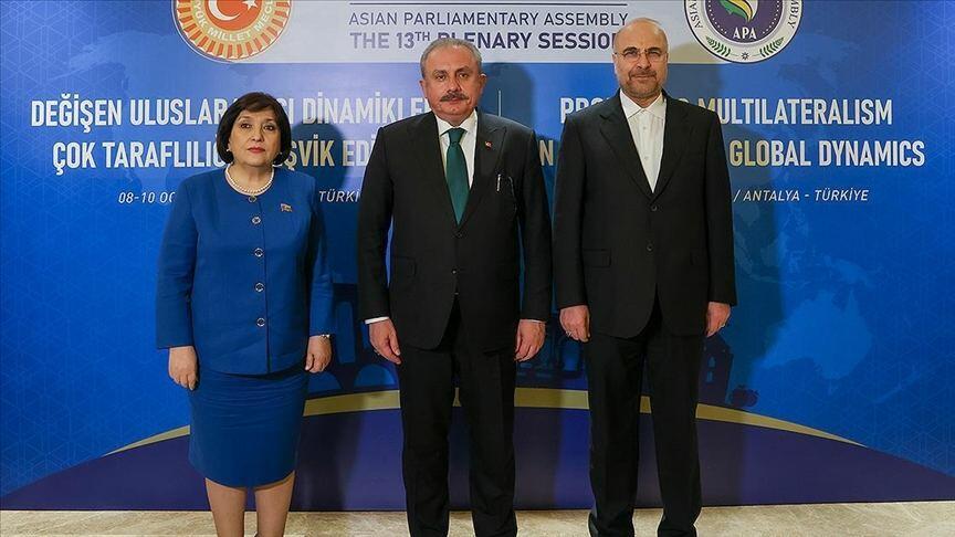 Azərbaycan, Türkiyə və İranın parlament sədrləri Antalyada görüşüb
