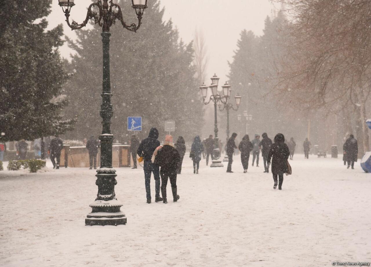 На территории Азербайджана температура опустилась до 11 °С мороза