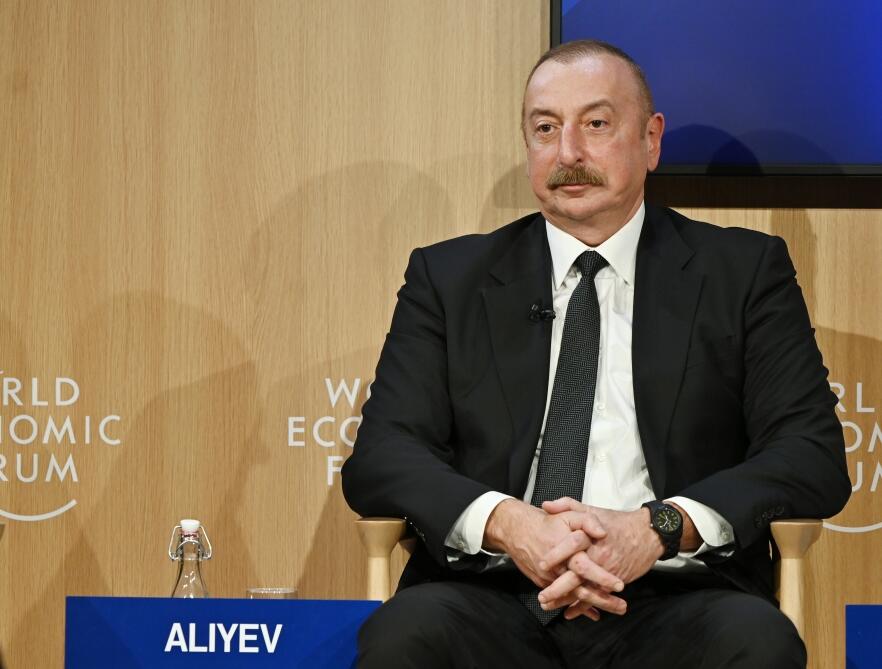 Президент Ильхам Алиев принял участие на панельной дискуссии на тему «Евразийский Средний коридор: от тропы до шоссе» в рамках Давосского форума