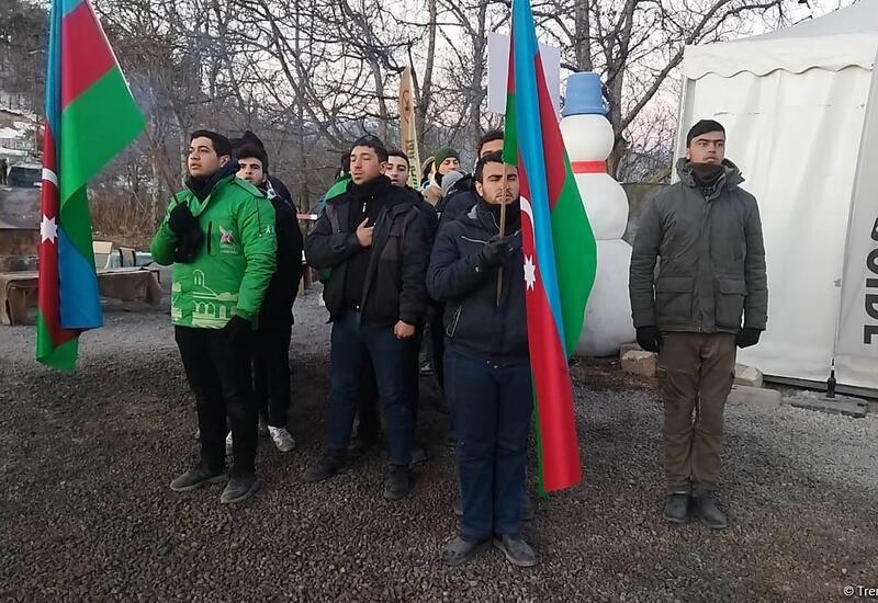 Акция азербайджанских экоактивистов на Лачинской дороге продолжается уже 47-й день