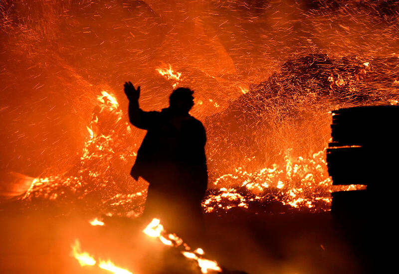 Лесные пожары окружили прибрежный город в Уругвае