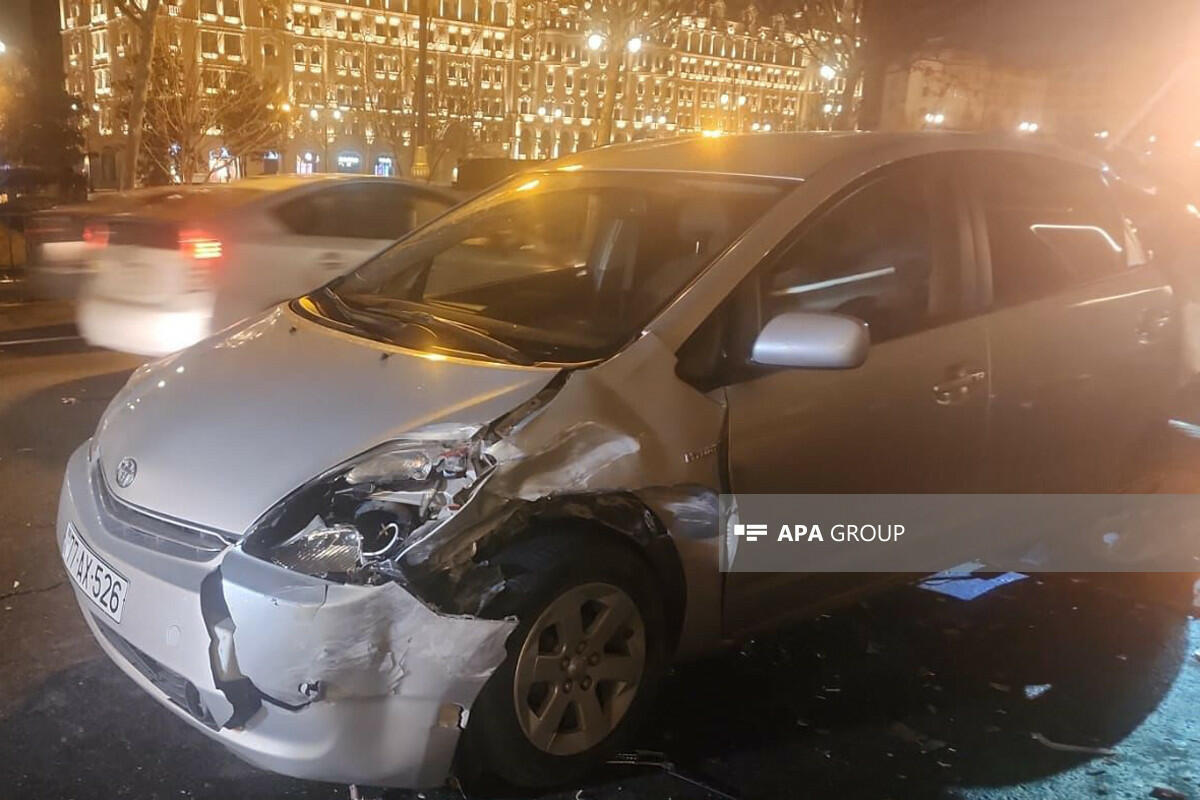 Цепная авария в Баку, есть пострадавшие