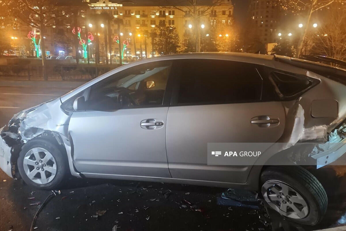 Цепная авария в Баку, есть пострадавшие
