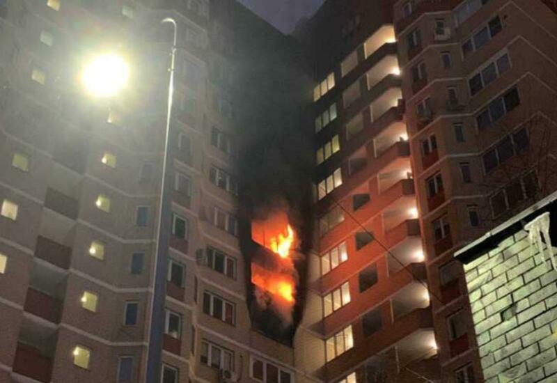 Жилой дом горит в Новой Москве