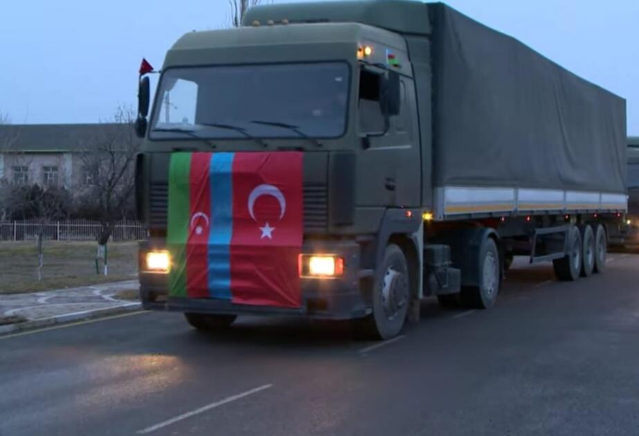 12 большегрузов с гуманитарной помощью отправились из Нахчывана в Турцию