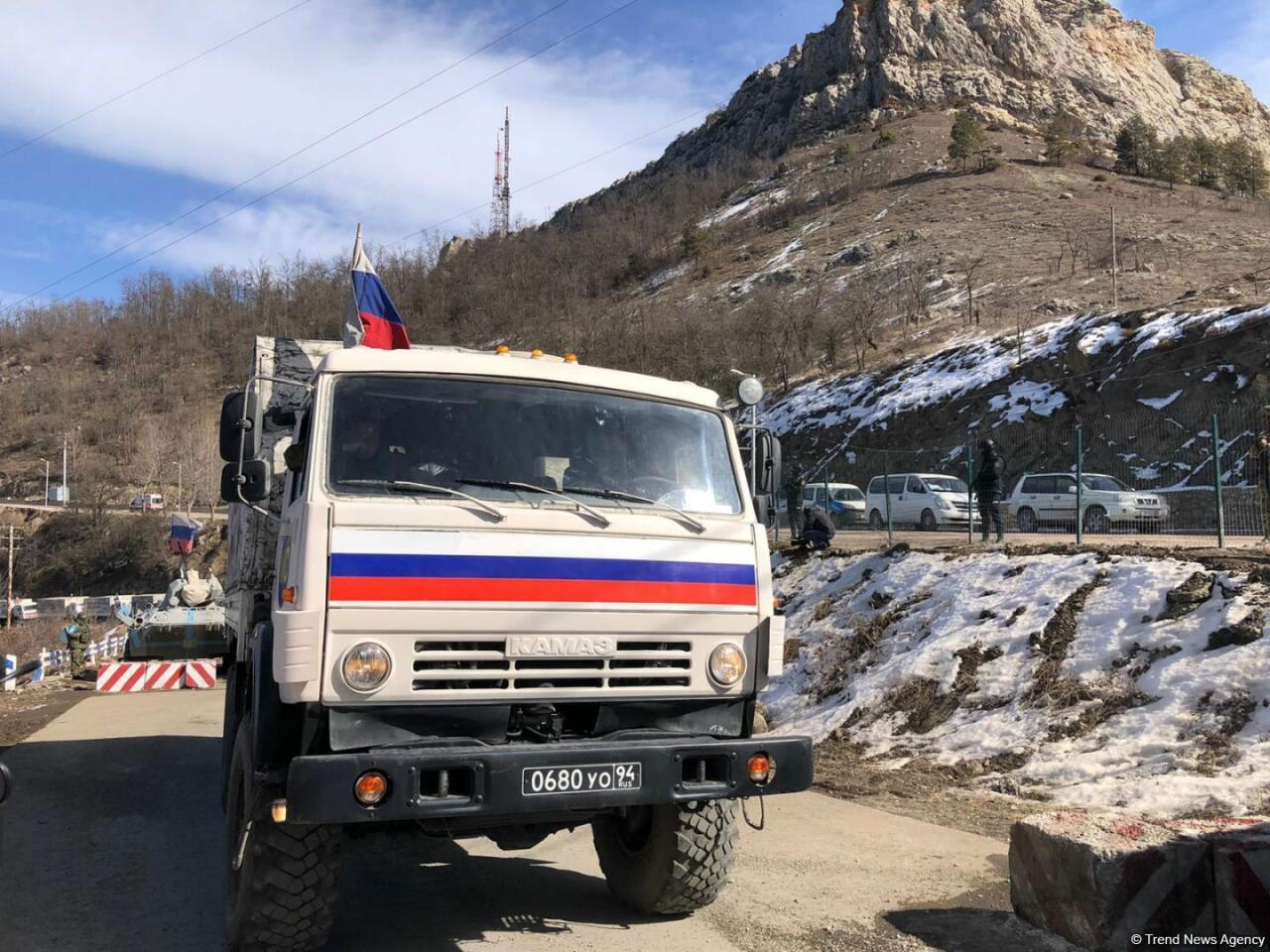 Sülhməramlıların 30 avtomobilinin Laçın yolundan maneəsiz keçidinə şərait yaradılıb