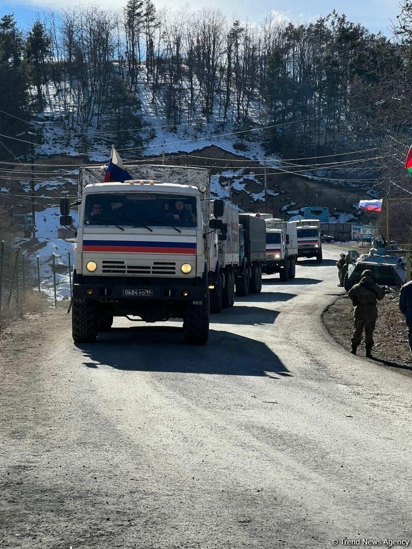 Сегодня по Лачинской дороге проехали 54 транспортных средства миротворцев