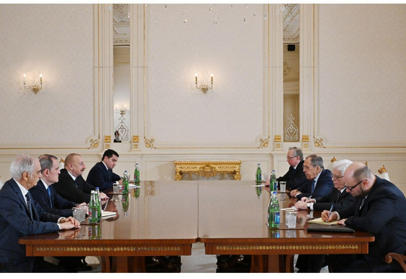Началась встреча Президента Ильхама Алиева с главой МИД России Сергеем Лавровым