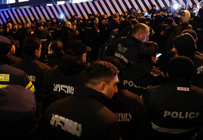МВД Грузии задерживает участников акции перед парламентом страны