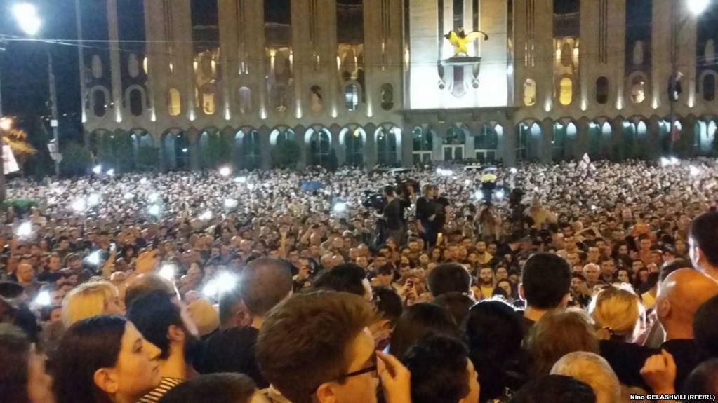 МВД Грузии выступило с заявлением в связи с протестом в Тбилиси