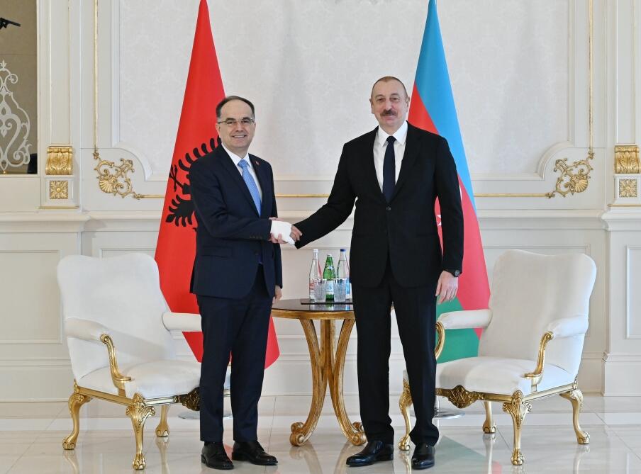 Президент Ильхам Алиев встретился с Президентом Албании Байрамом Бегаем