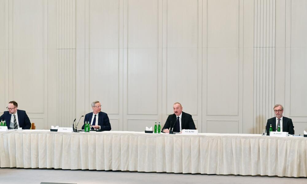 Состоялась встреча Президента Ильхама Алиева с руководителями ведущих компаний Германии