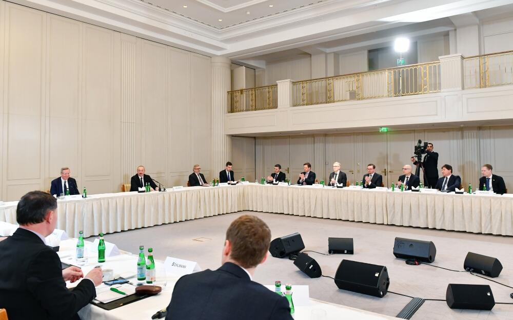 Состоялась встреча Президента Ильхама Алиева с руководителями ведущих компаний Германии