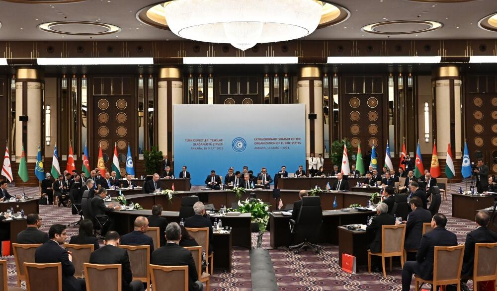 Президент Ильхам Алиев принял участие во внеочередном саммите глав государств Организации тюркских государств в Анкаре