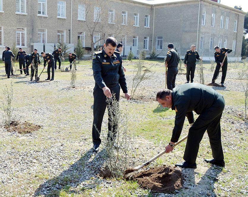 В азербайджанской армии проведены акции по посадке деревьев