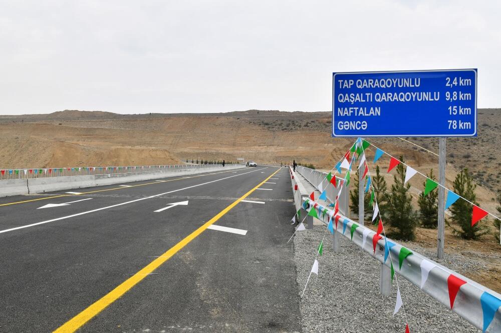 Prezident İlham Əliyev Talış-Tapqaraqoyunlu-Qaşaltı sanatoriyası yolunun açılışında iştirak edib