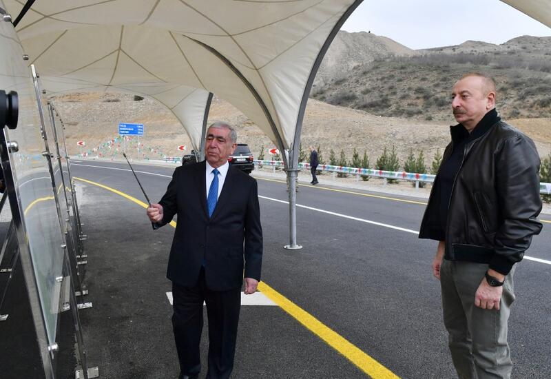 Президент Ильхам Алиев принял участие в открытии дороги Талыш-Тапгарагоюнлу-санаторий Гашалты