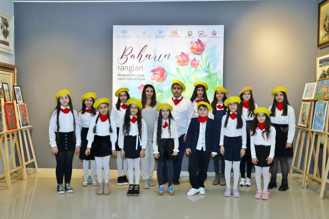 Итоговая выставка Республиканского конкурса детского рисунка "Baharın rəngləri"