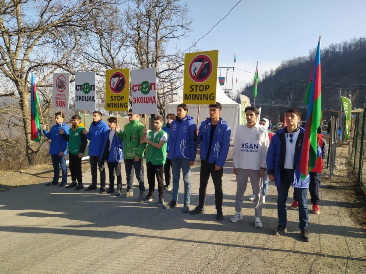 Акция протеста на дороге Лачин-Ханкенди длится 105-й день