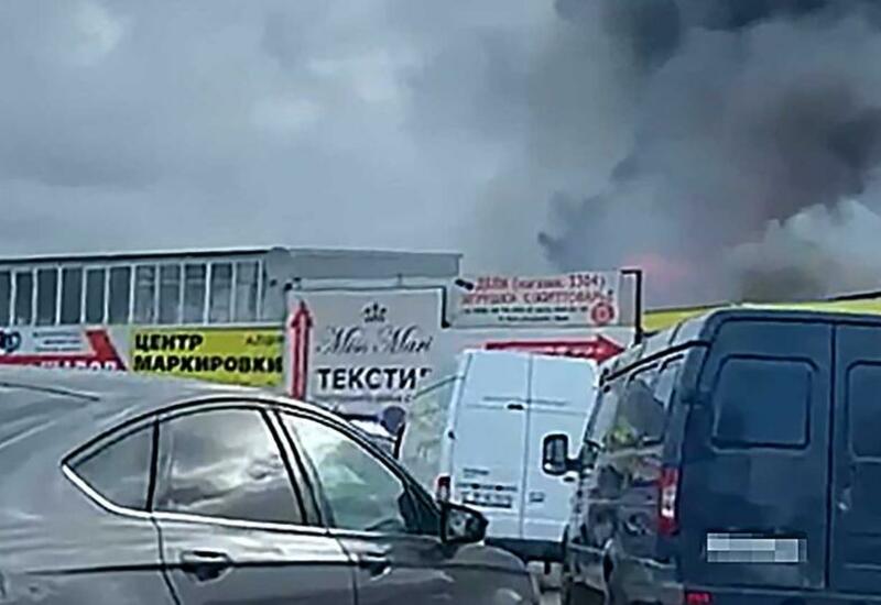 Пожар на рынке в Ставропольском крае